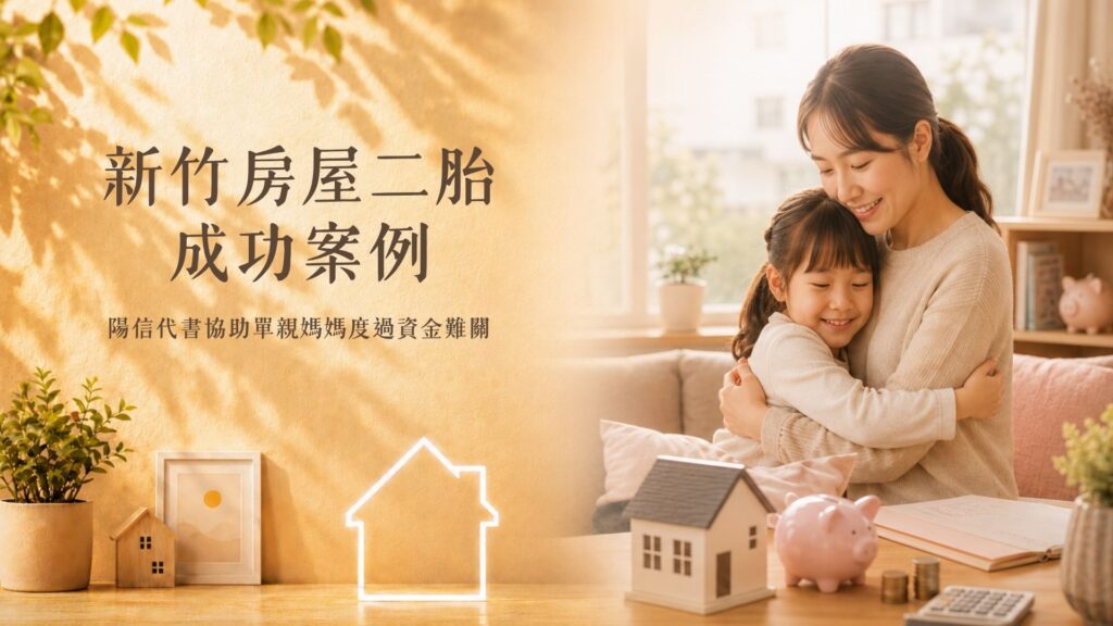 新竹二胎貸款案例分享｜陽信代書協助單親媽媽度過資金難關，守住房子與生活