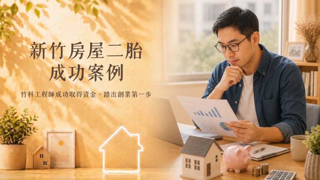 新竹東區房屋二胎案例分享｜竹科工程師如何透過房屋二胎取得創業資金